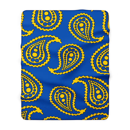 Ukraine Retro Paisley Blanket Throw