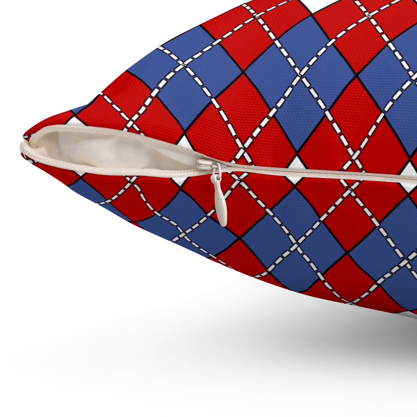 Democratic Peoples Republic Of Korea Retro Argyle Cushion Pillow