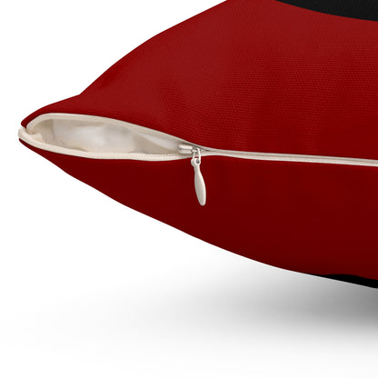 Dark Red, Black Retro Target Cushion Pillow