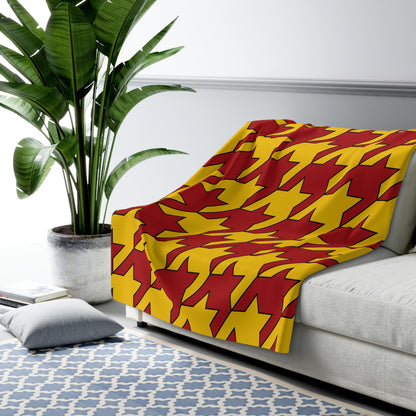 Spain Retro Houndstooth Blanket Throw