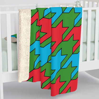 Azerbaijan Retro Houndstooth Blanket Throw