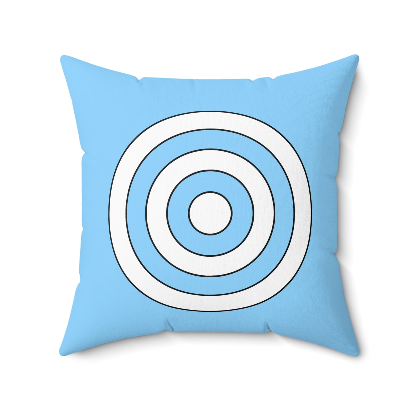Light Blue, White Retro Target Cushion Pillow