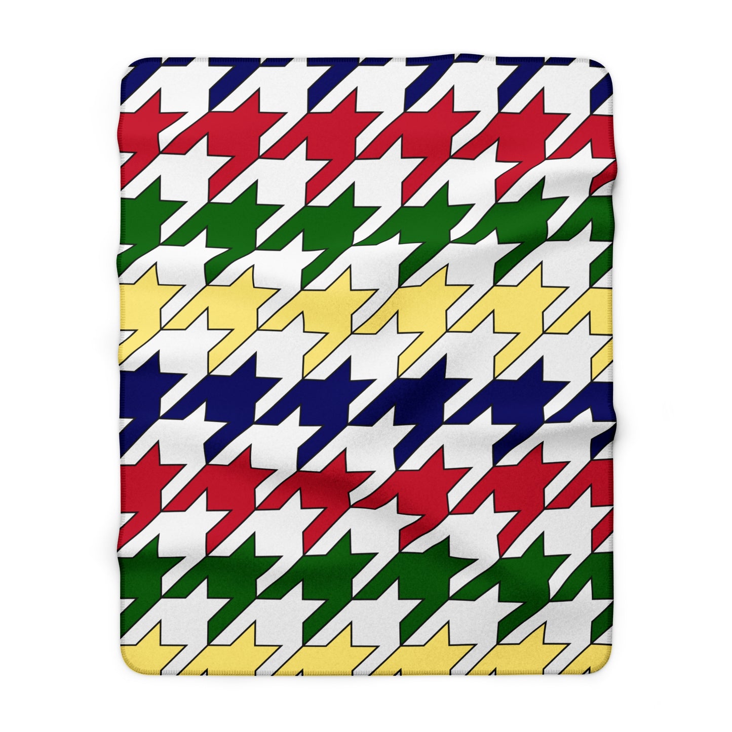 Diego Garcia Retro Houndstooth Blanket Throw