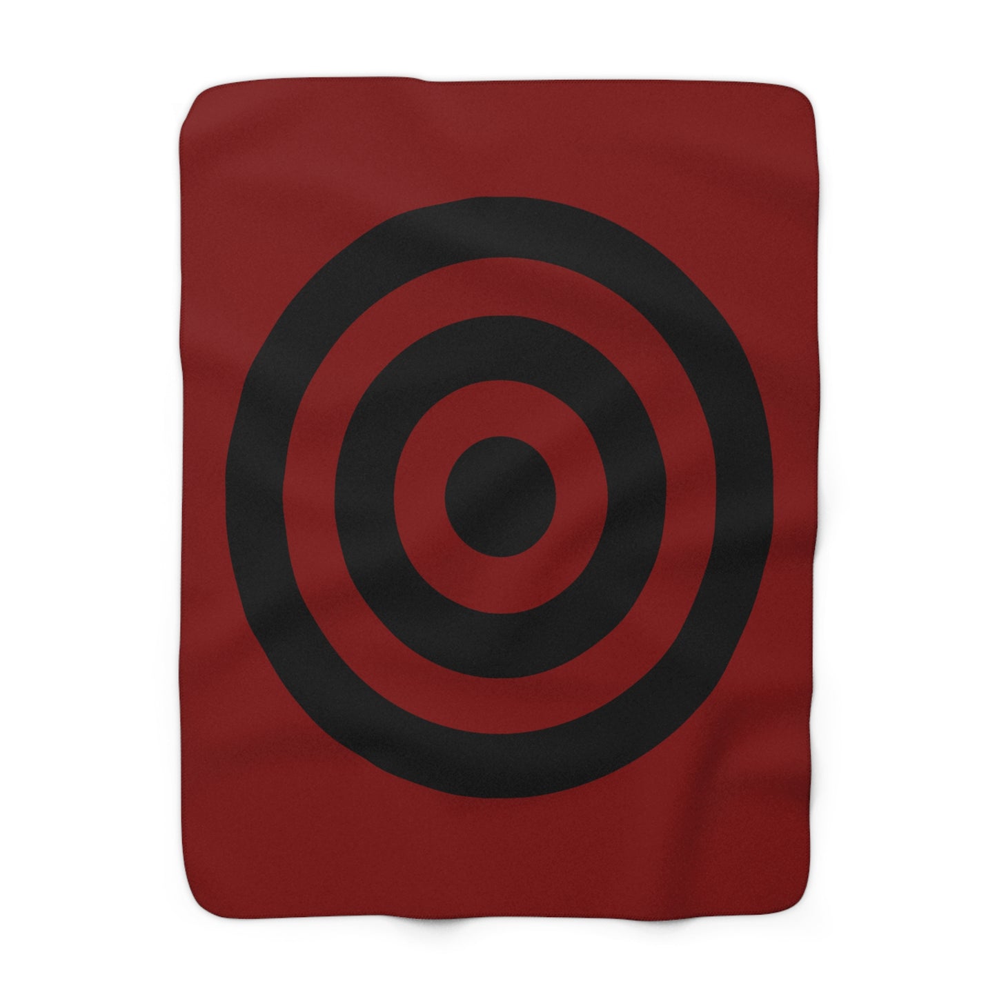 Maroon, Black Retro Target Blanket Throw
