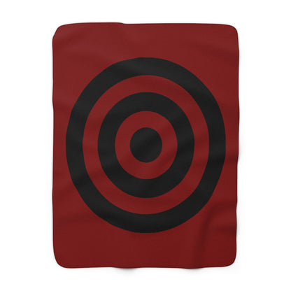 Maroon, Black Retro Target Blanket Throw