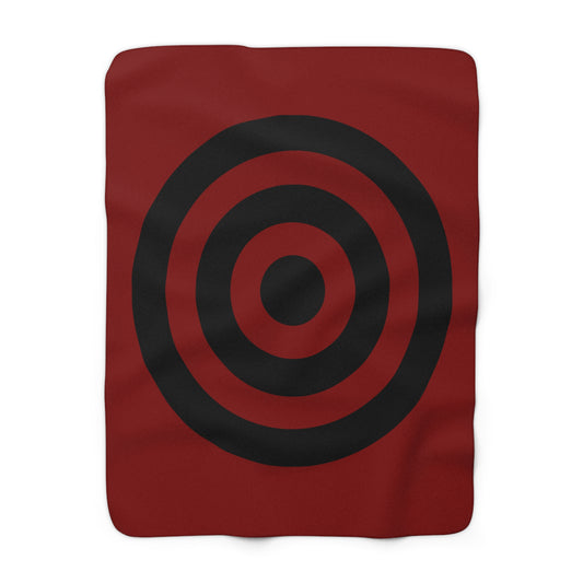 Maroon, Black Retro Target Blanket Throw