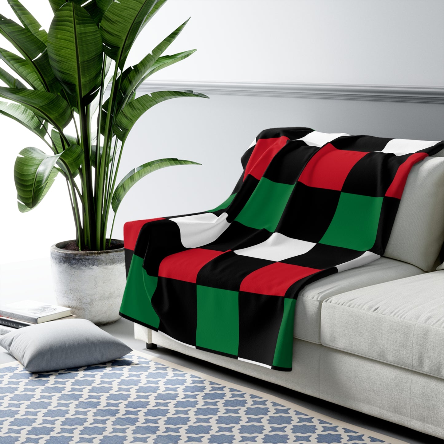 Syria Retro Check Blanket Throw
