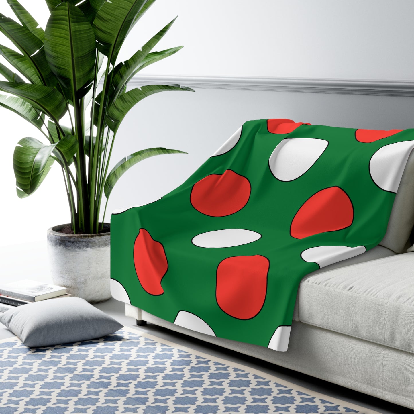 Madagascar Retro Polka Dots Blanket Throw