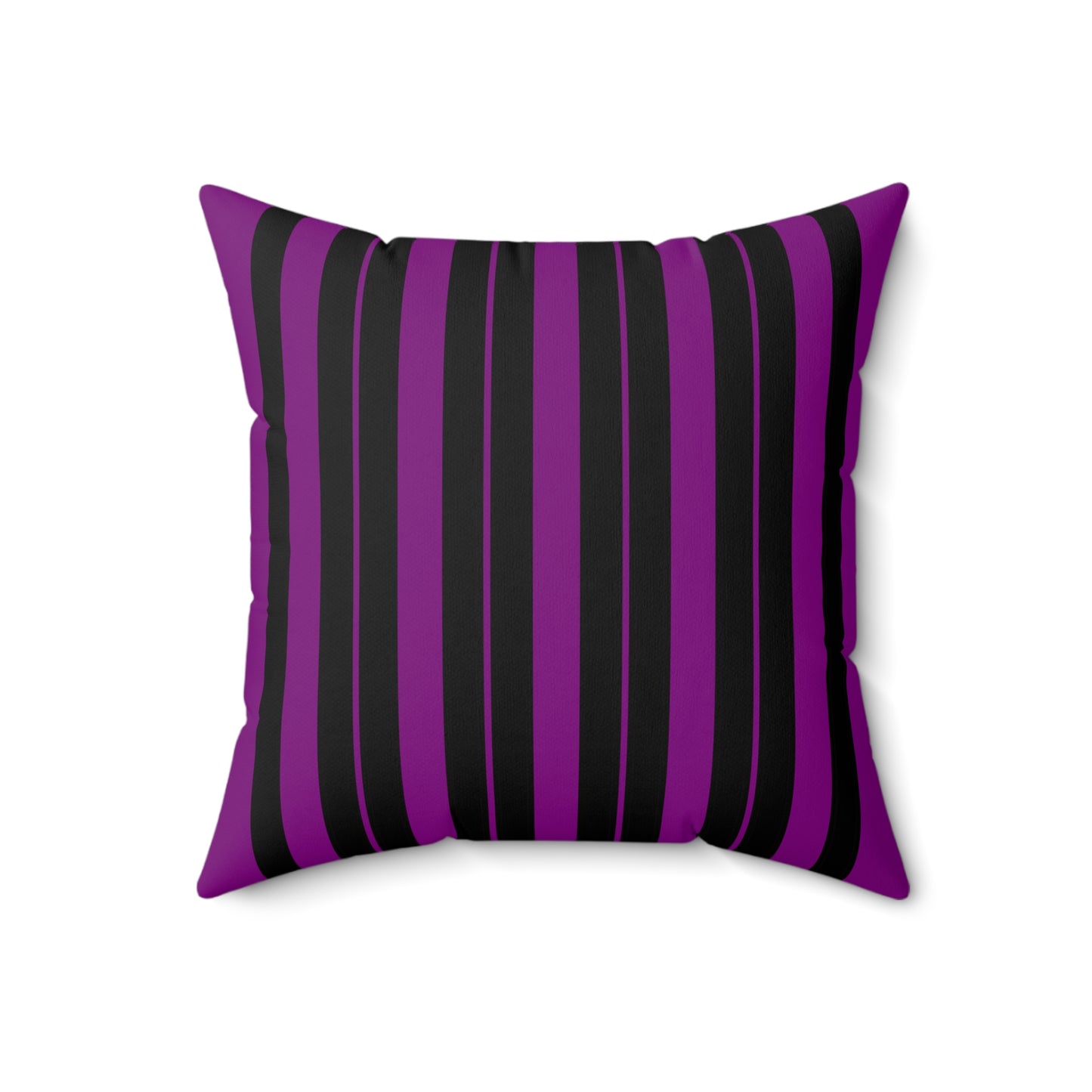 Purple, Black Retro Stripes Cushion Pillow