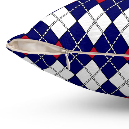Cook Islands Retro Argyle Cushion Pillow