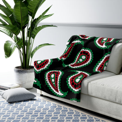 Syria Retro Paisley Blanket Throw