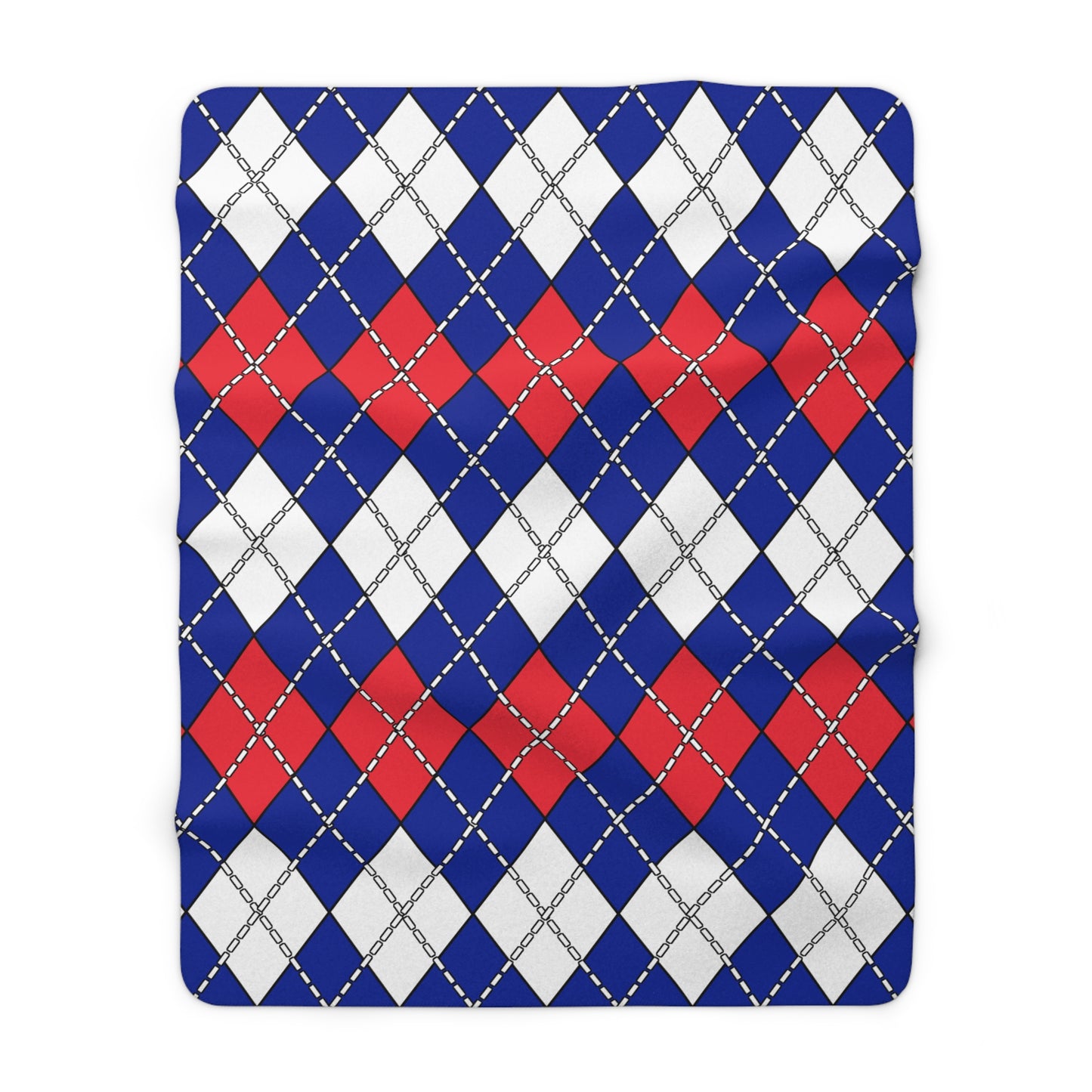French Southern Territories Retro Argyle Blanket Throw