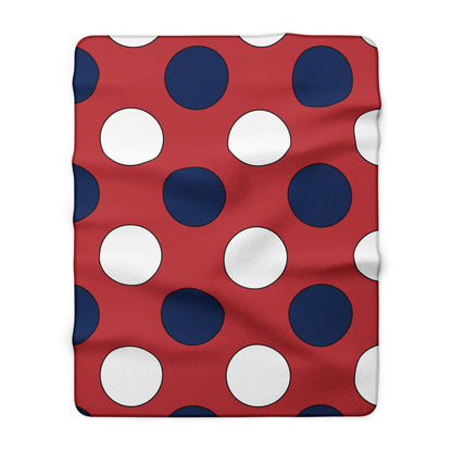 United States of America (USA) Retro Polka Dots Blanket Throw