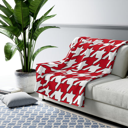 England Retro Houndstooth Blanket Throw