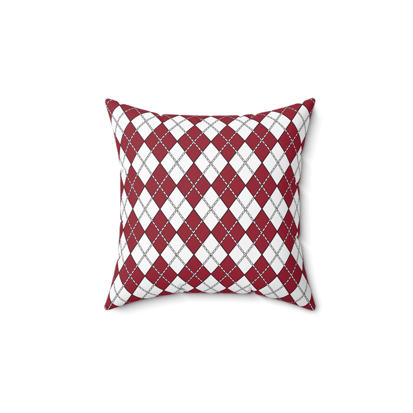 Latvia Retro Argyle Cushion Pillow