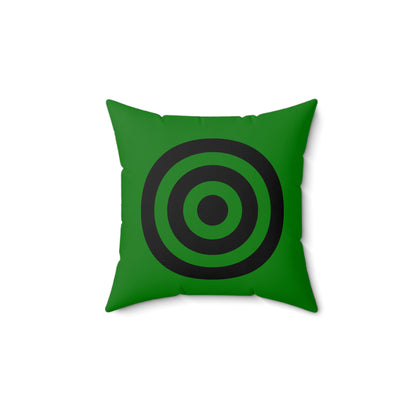 Green, Black Retro Target Cushion Pillow