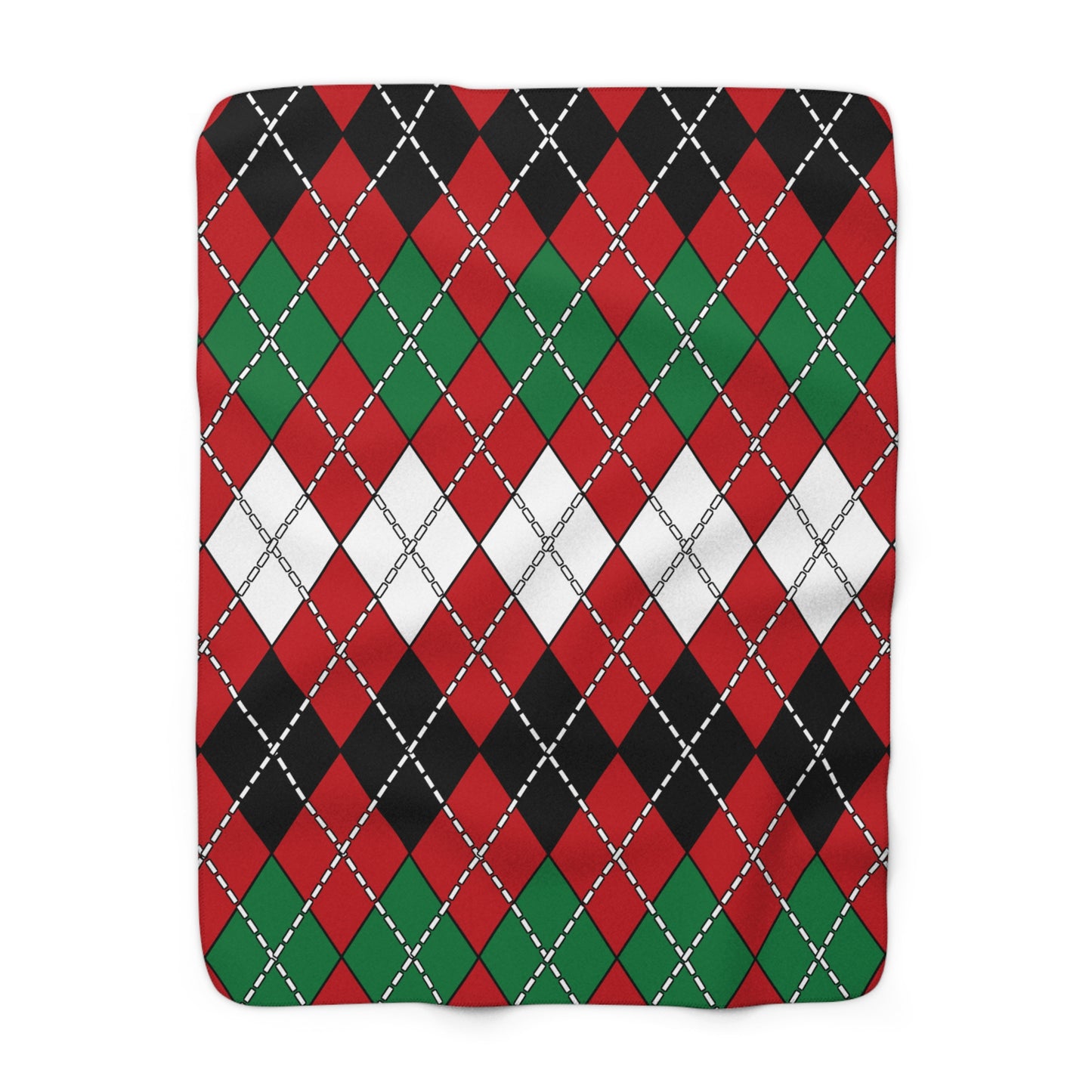 Western Sahara Retro Argyle Blanket Throw