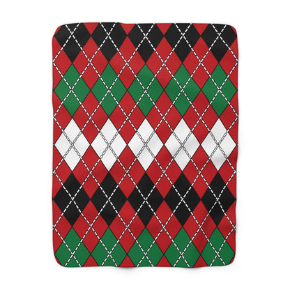 Western Sahara Retro Argyle Blanket Throw