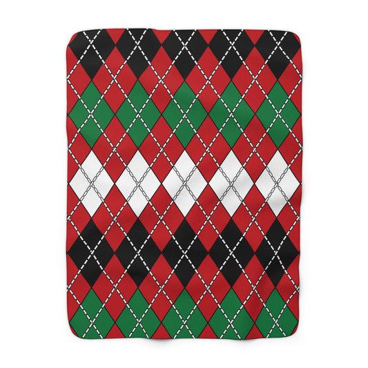 Western Sahara Retro Argyle Blanket Throw