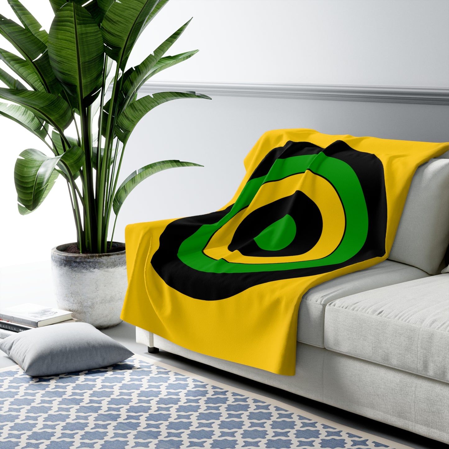 Jamaica Retro Target Blanket Throw