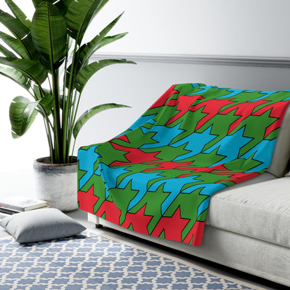 Azerbaijan Retro Houndstooth Blanket Throw
