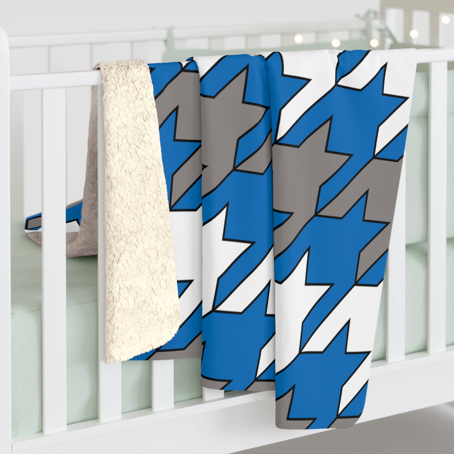 Northern Mariana Islands Retro Houndstooth Blanket Throw