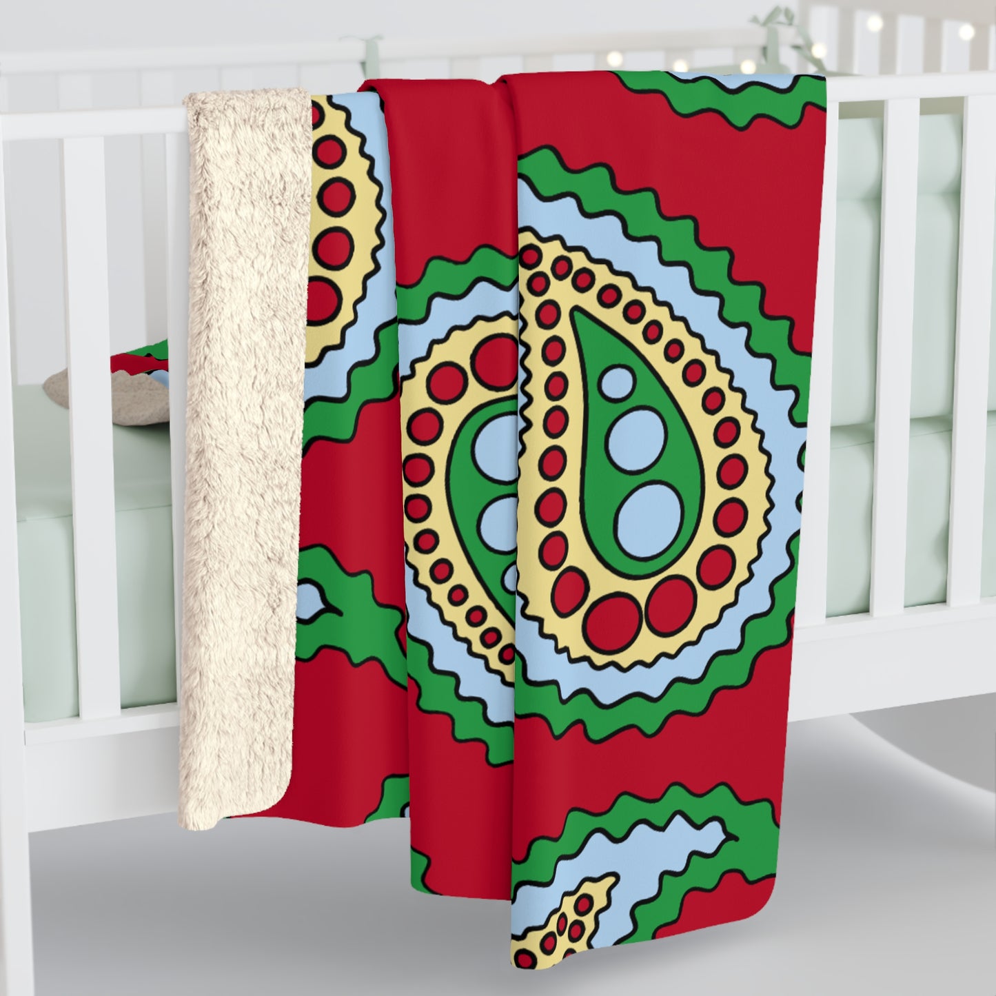 Eritrea Retro Paisley Blanket Throw