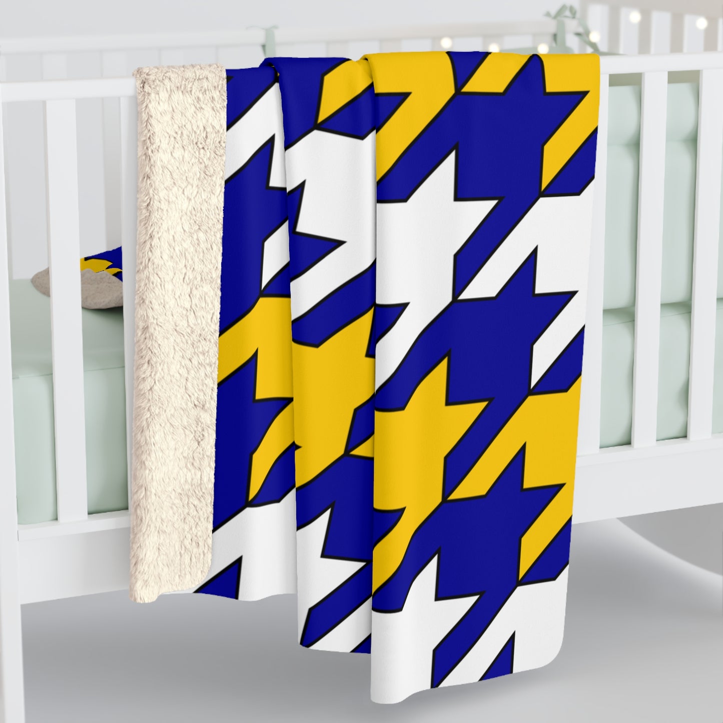 Bosnia And Herzegovina Retro Houndstooth Blanket Throw