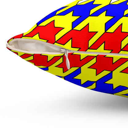 Central African Republic Retro Houndstooth Cushion Pillow