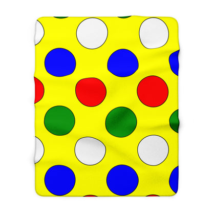 Central African Republic Retro Polka Dots Blanket Throw