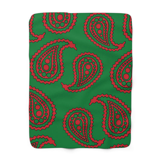 Turkmenistan Retro Paisley Blanket Throw