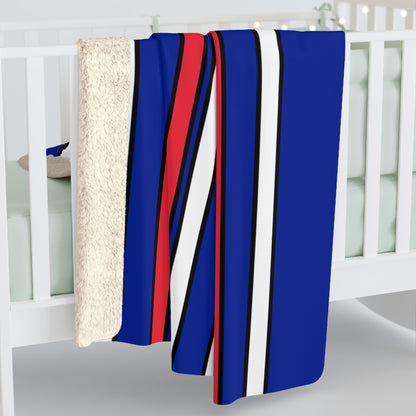 French Southern Territories Retro Stripes Blanket Throw