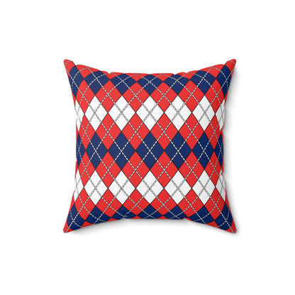 Svalbard And Jan Mayen Retro Argyle Cushion Pillow