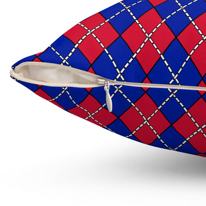 Haiti Retro Argyle Cushion Pillow