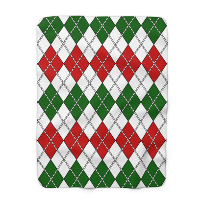 Tajikistan Retro Argyle Blanket Throw
