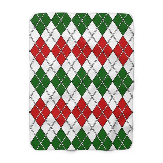 Tajikistan Retro Argyle Blanket Throw