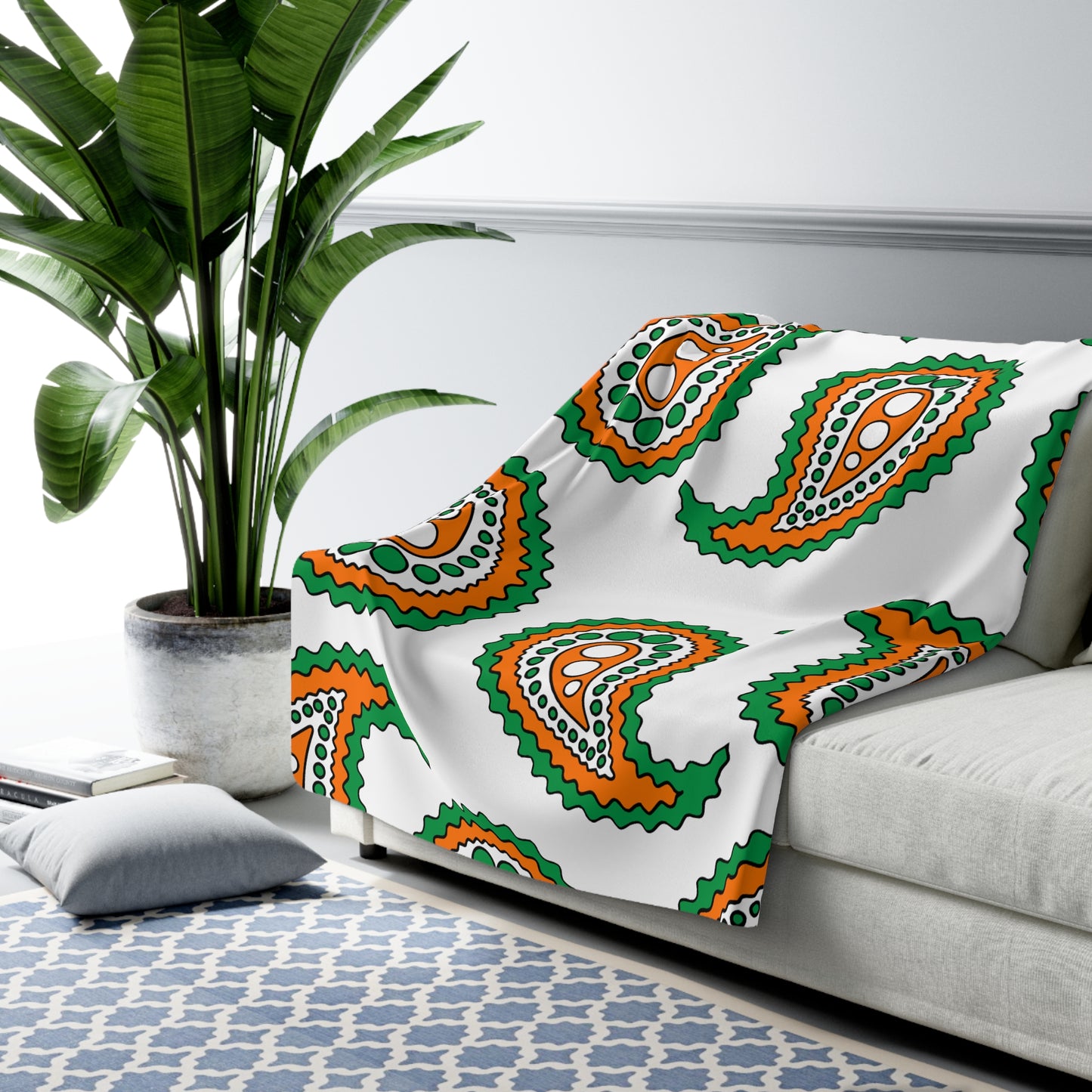 Ireland Retro Paisley Blanket Throw