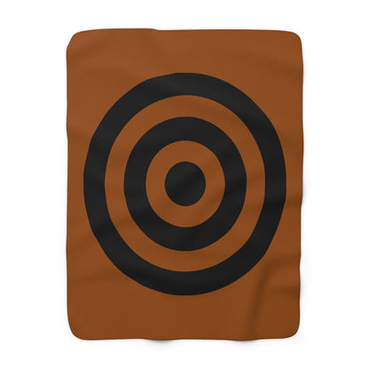 Brown, Black Retro Target Blanket Throw