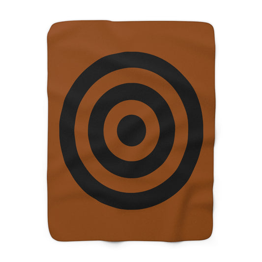 Brown, Black Retro Target Blanket Throw