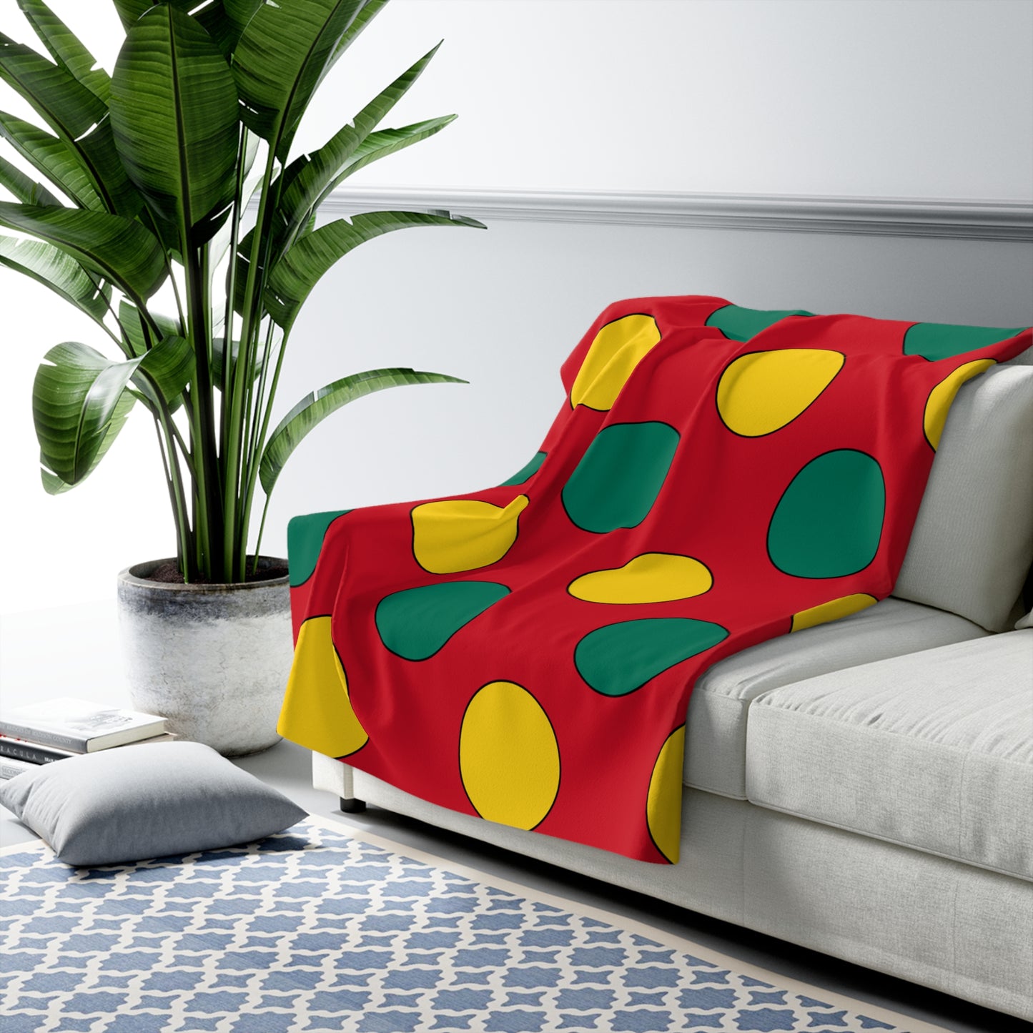 Grenada Retro Polka Dots Blanket Throw