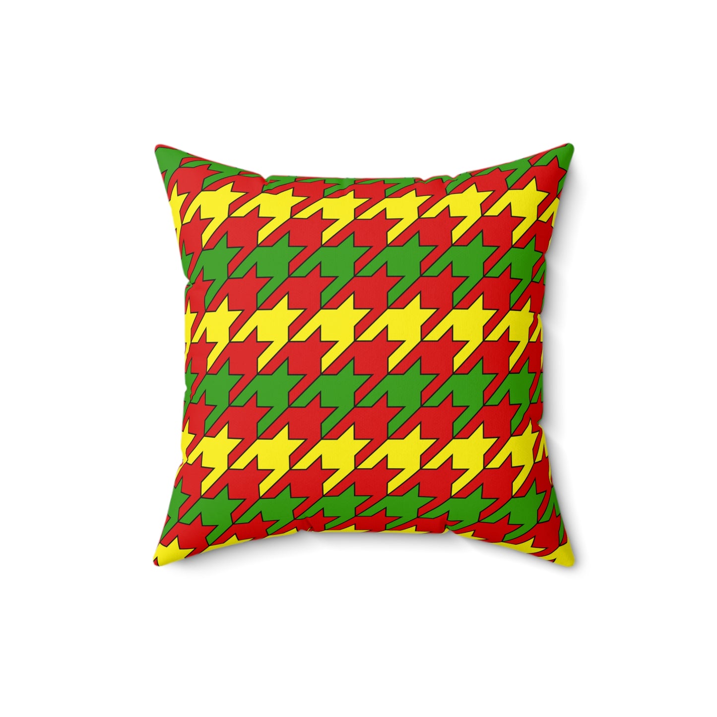 Burkina Faso Retro Houndstooth Cushion Pillow
