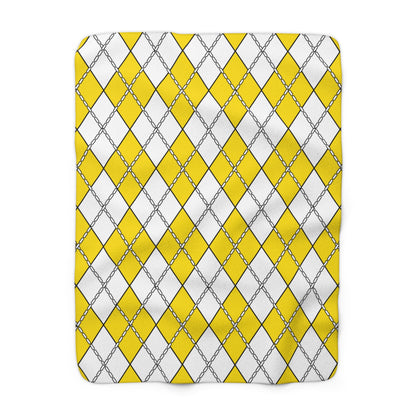 Vatican City Retro Argyle Blanket Throw