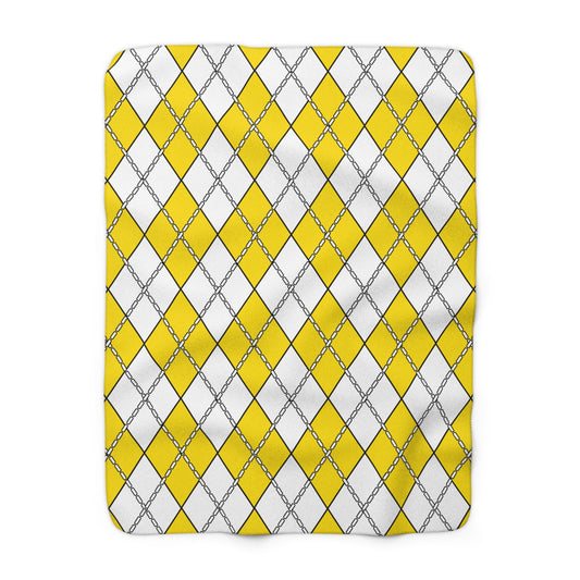 Vatican City Retro Argyle Blanket Throw
