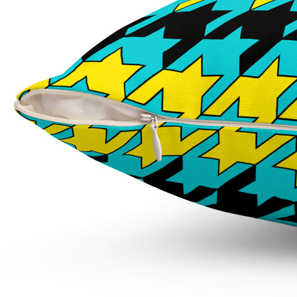 Bahamas Retro Houndstooth Cushion Pillow