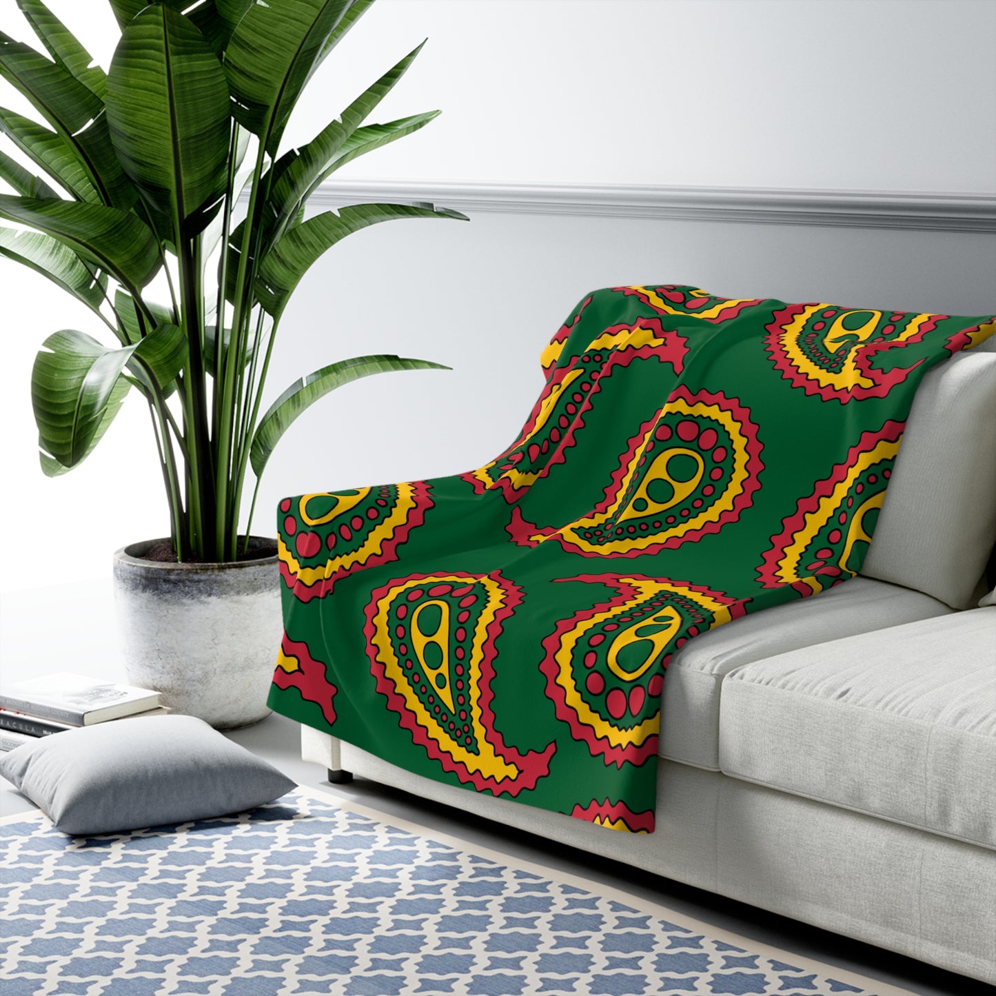Mauritania Retro Paisley Blanket Throw