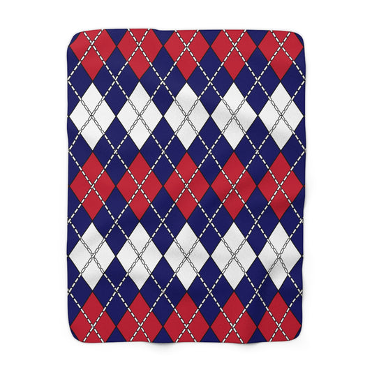 South Georgia And The South Sandwich Islands Retro Argyle Blanket Throw