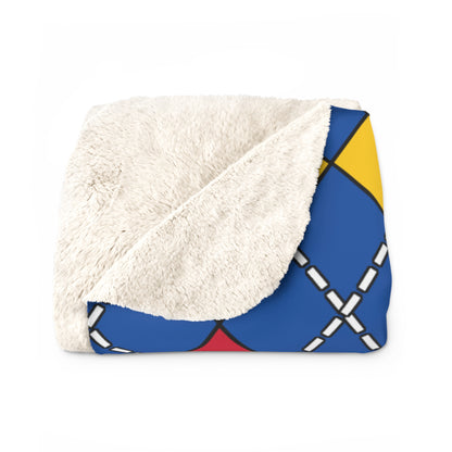 Aland Islands Retro Argyle Blanket Throw