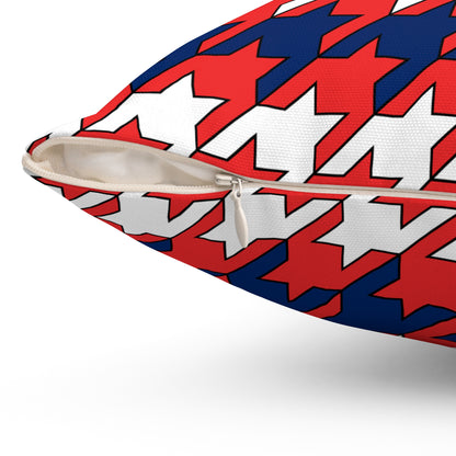 Svalbard And Jan Mayen Retro Houndstooth Cushion Pillow