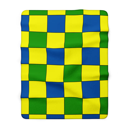 Saint Vincent And The Grenadines Retro Check Blanket Throw
