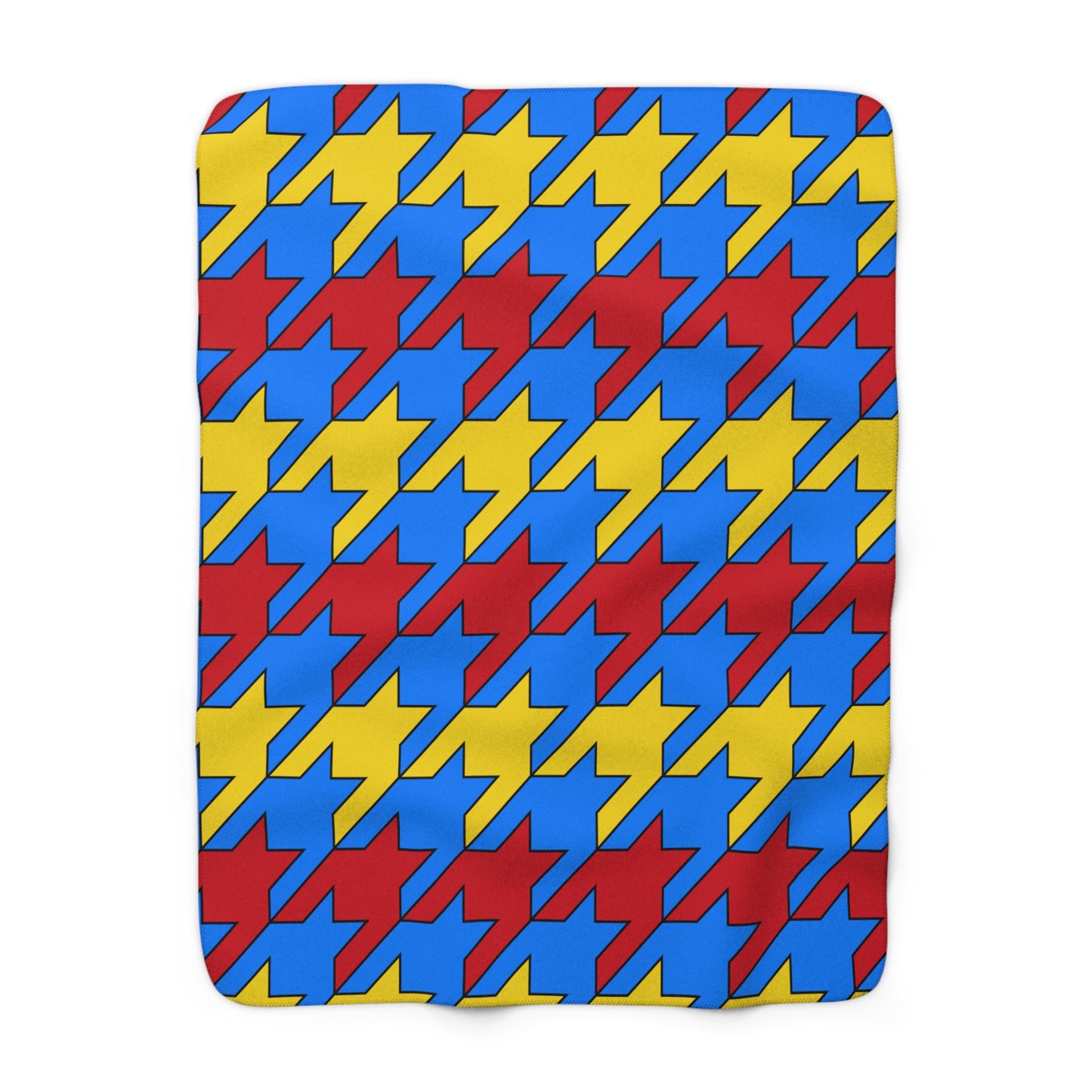 Democratic Republic of the Congo Retro Houndstooth Blanket Throw